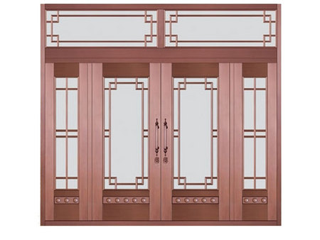 玻璃铜门