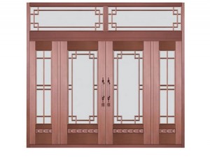 玻璃铜门
